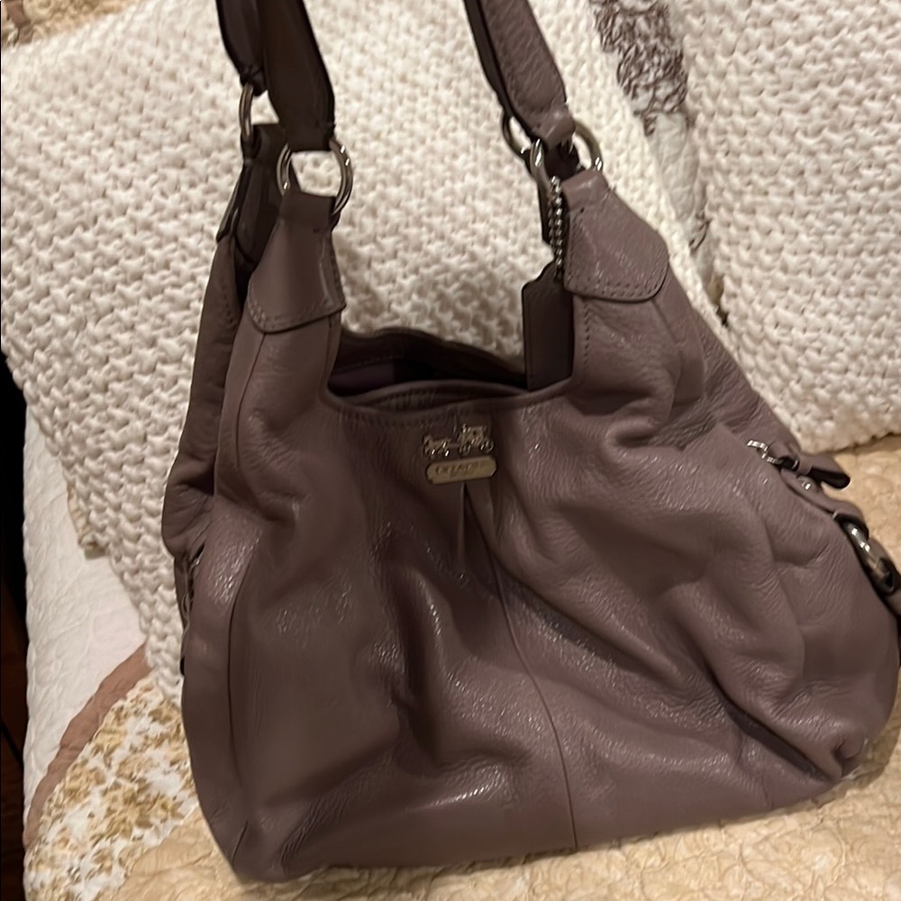 Coach Purple Shoulder Bag with Adjustable Straps